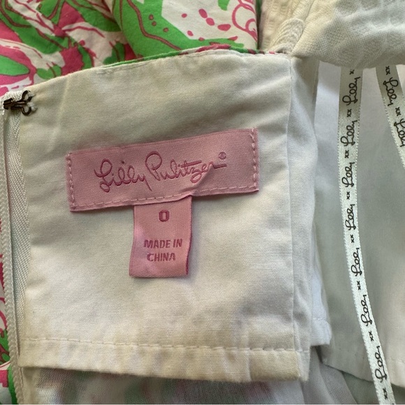 Lilly Pulitzer Strapless Sheath Dress Classic Summer 0 - Picture 5 of 8